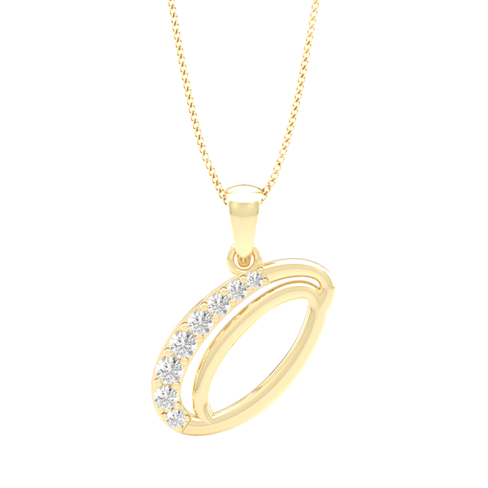 Alphabet O PendantInitial Diamond Pendants