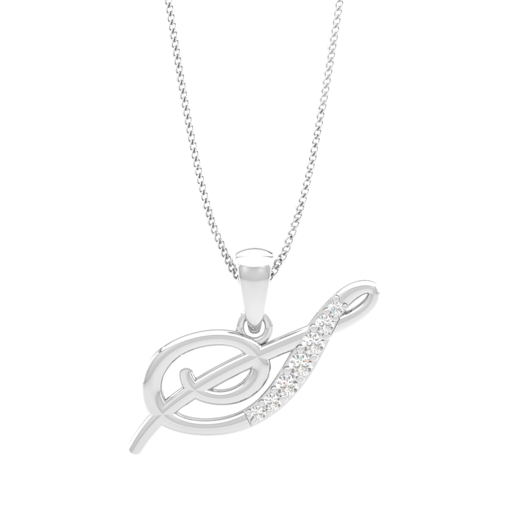 Alphabet S PendantInitial Diamond Pendants