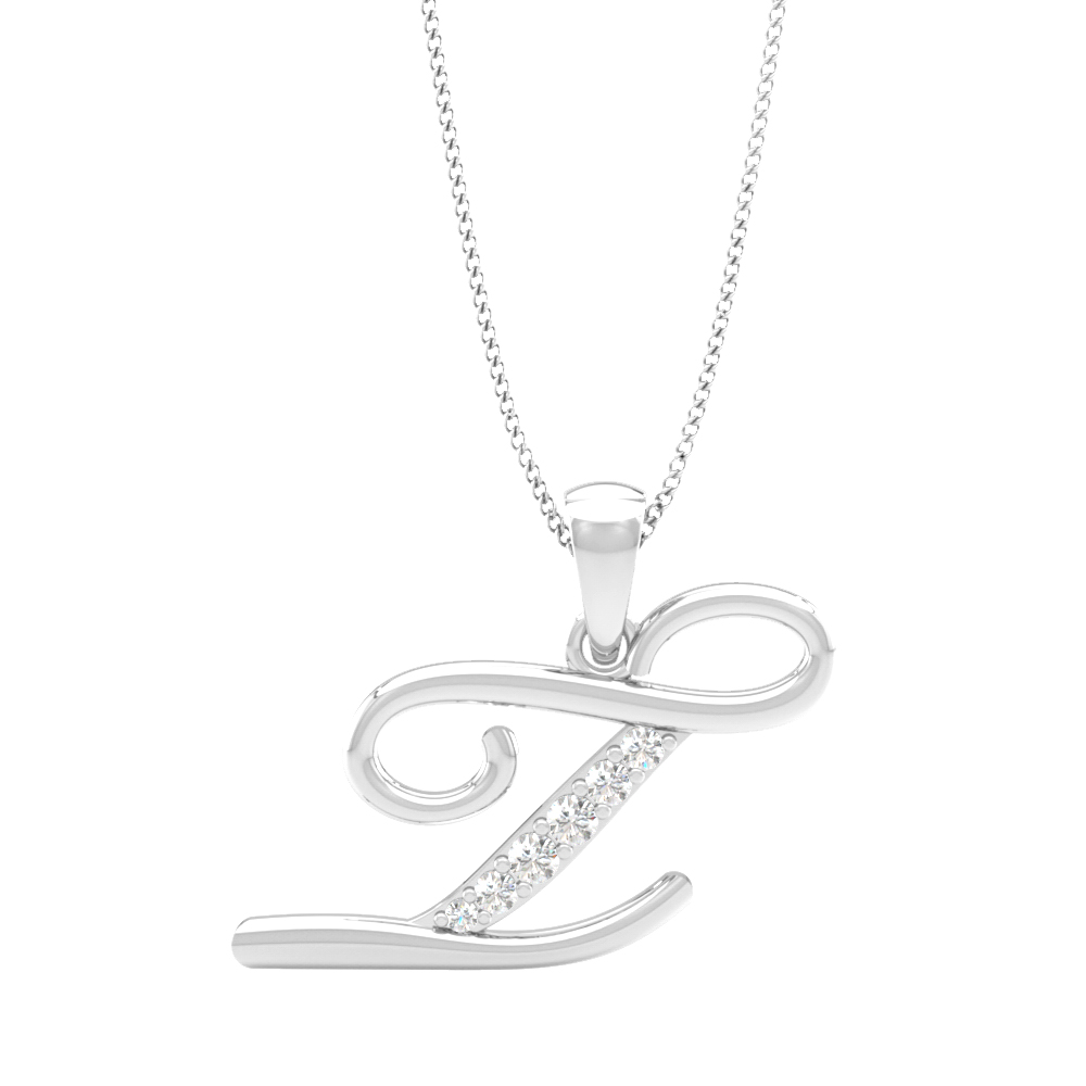 Alphabet T PendantInitial Diamond Pendants