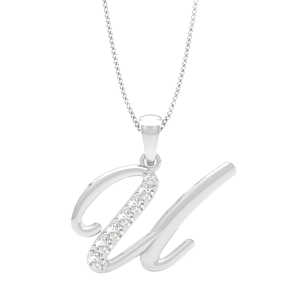 Alphabet U PendantDiamond Pendants