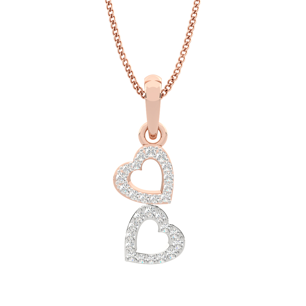 Milap Heart PendantCluster Diamond Pendants