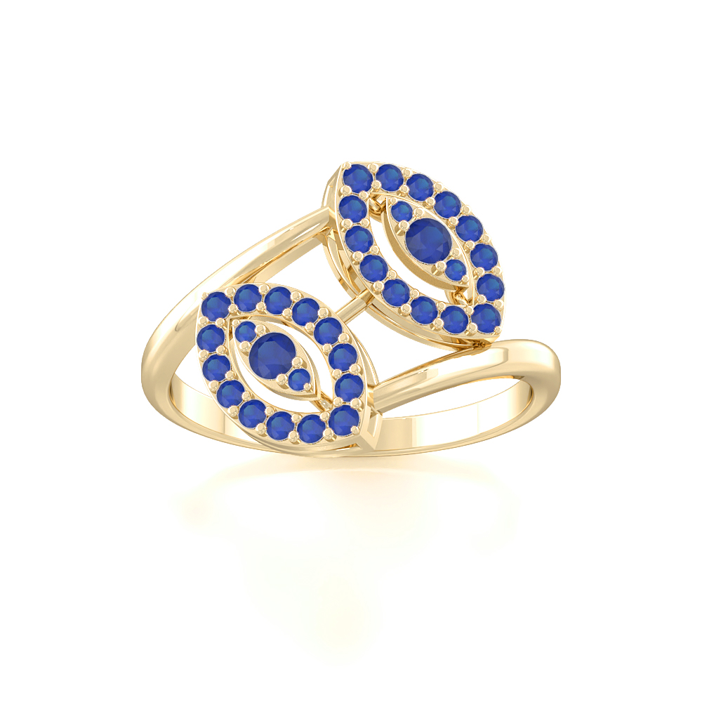 Emani Blue SapphireGemstone Rings