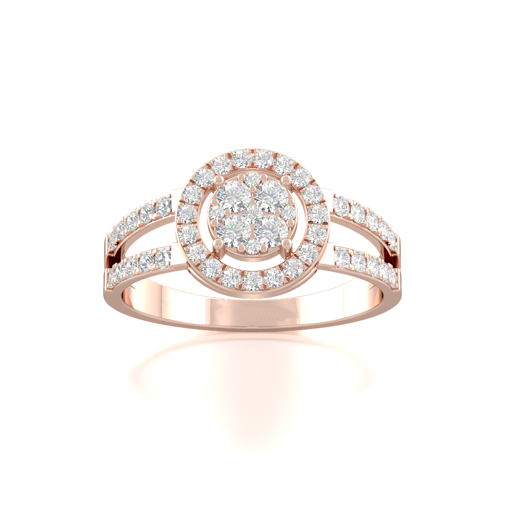 Cluster HaloHalo Diamond Rings
