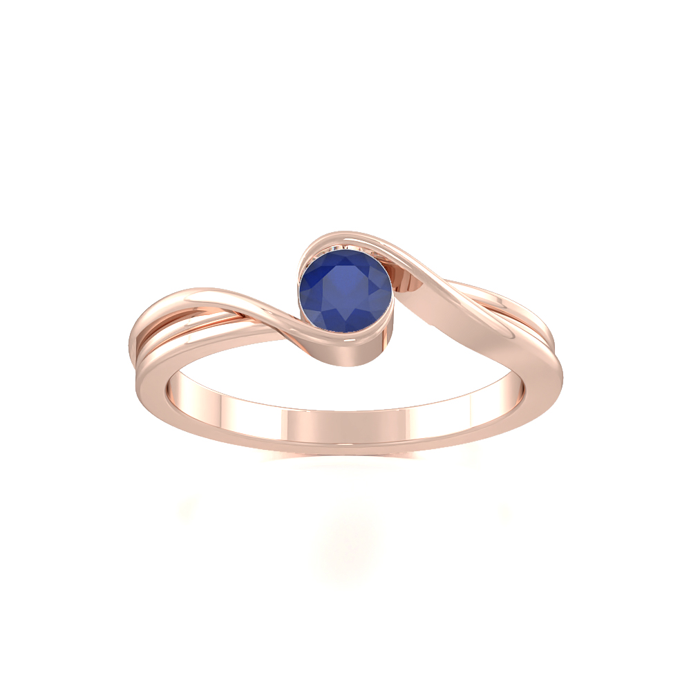 Elfin Bezel Blue SapphireGemstone Rings