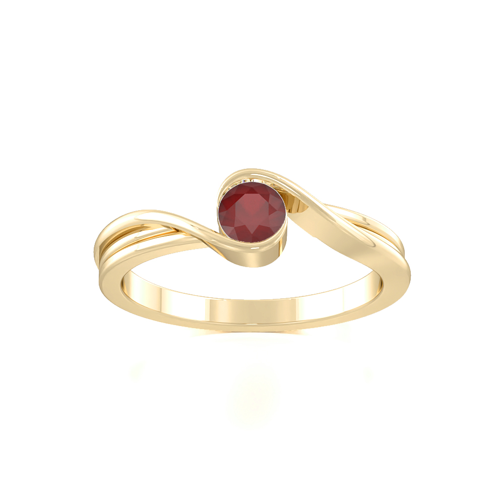 Elfin Bezel RubyGemstone Rings