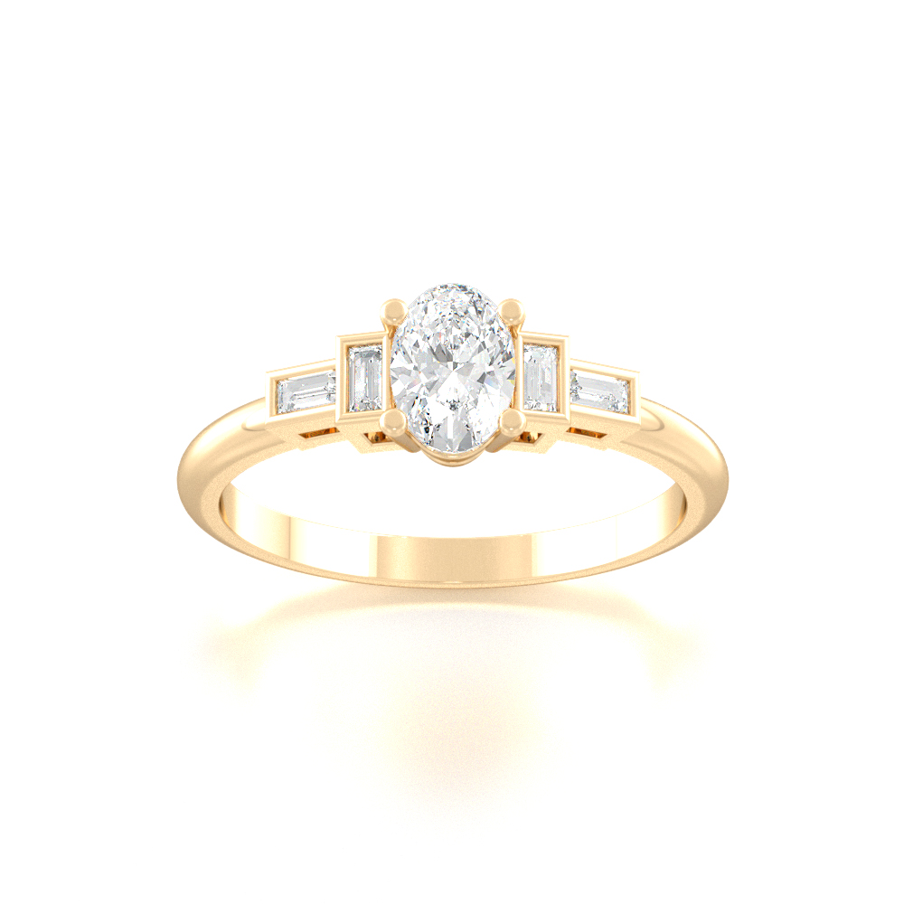Cosmo Side Stone RingEngagement Rings