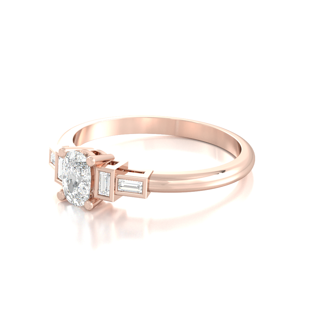 Carnation Side Stone Ring