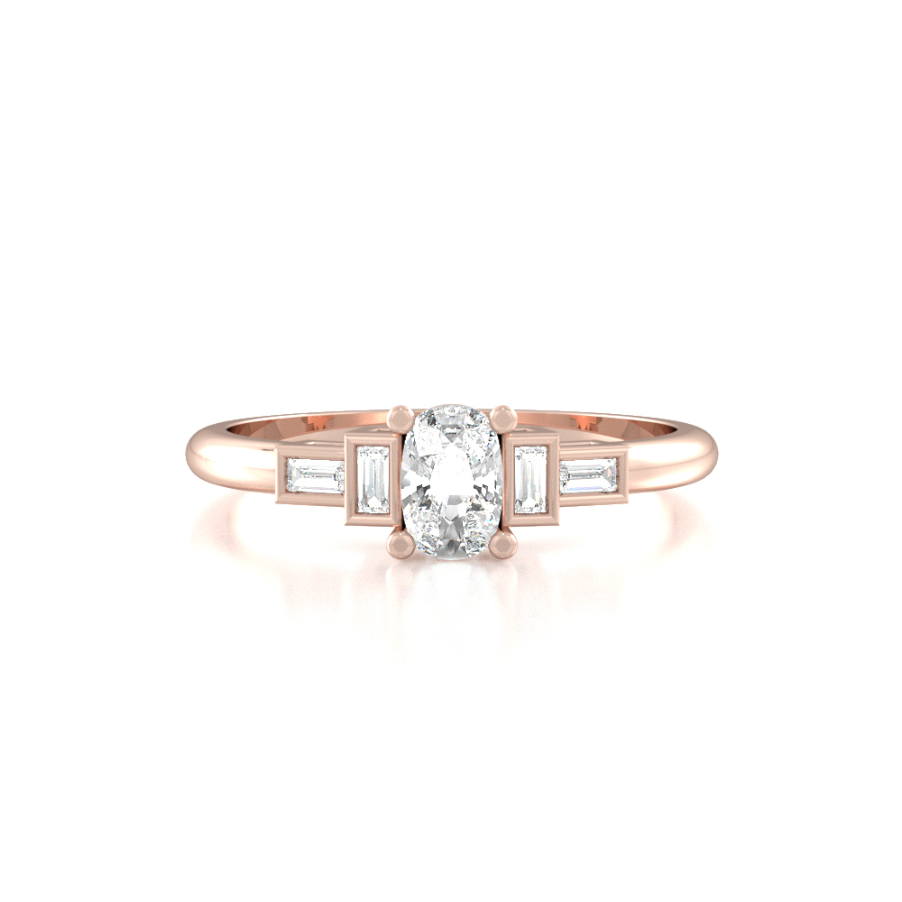 Carnation Side Stone Ring