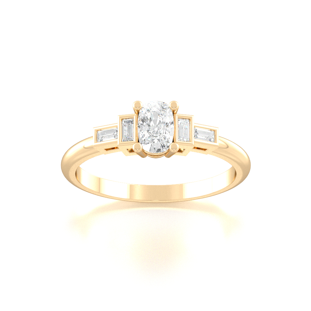 Carnation Side Stone RingEngagement Rings