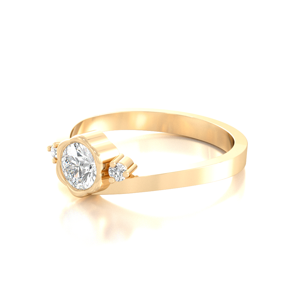 Flower Bezel Solitaire