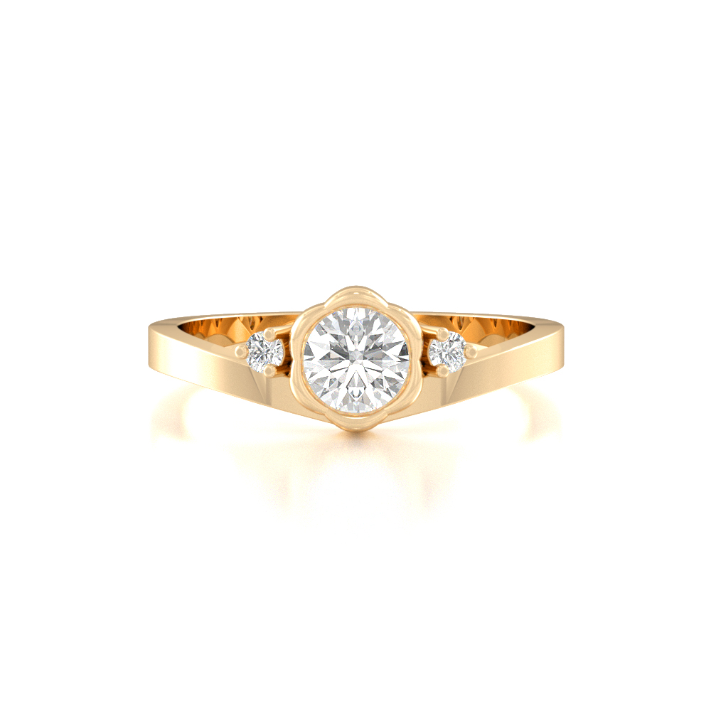 Flower Bezel Solitaire