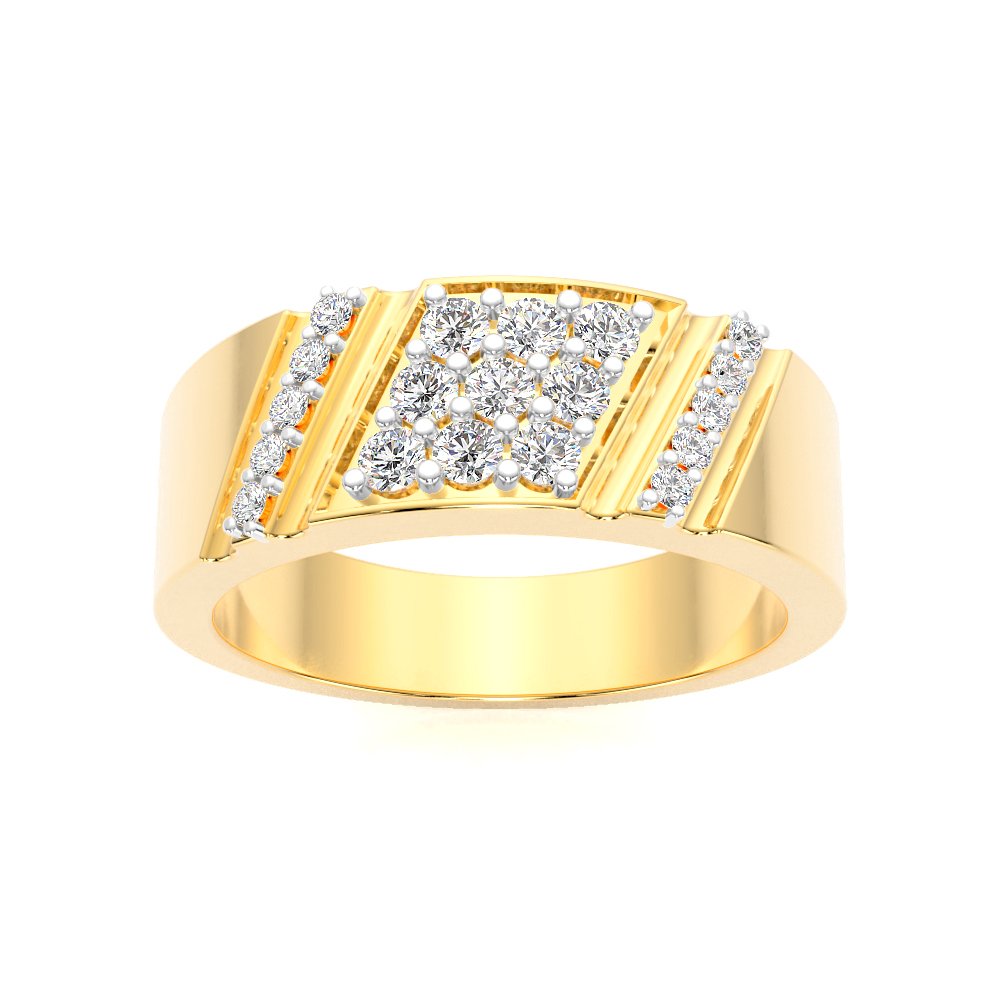 Diamond Ring Gold Men - Temu