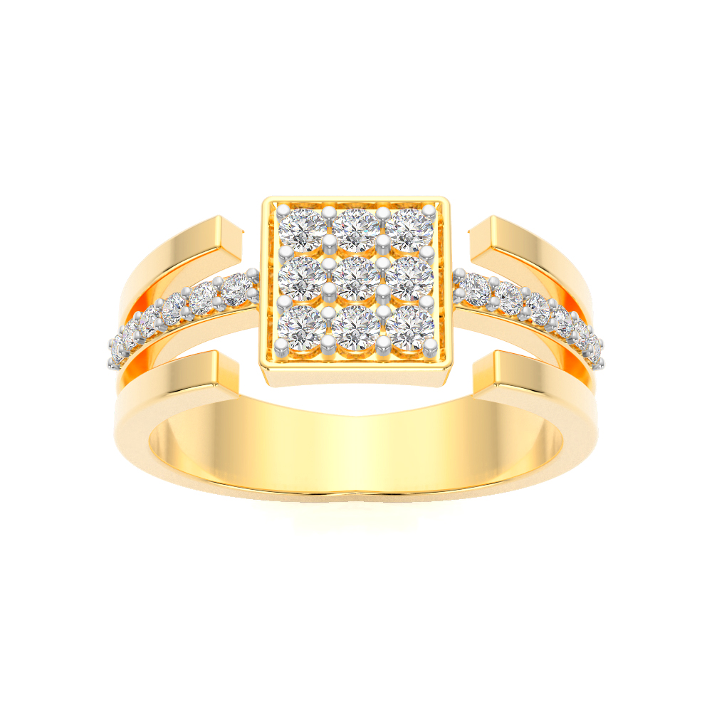 Square Ring For MenMen Diamond Rings