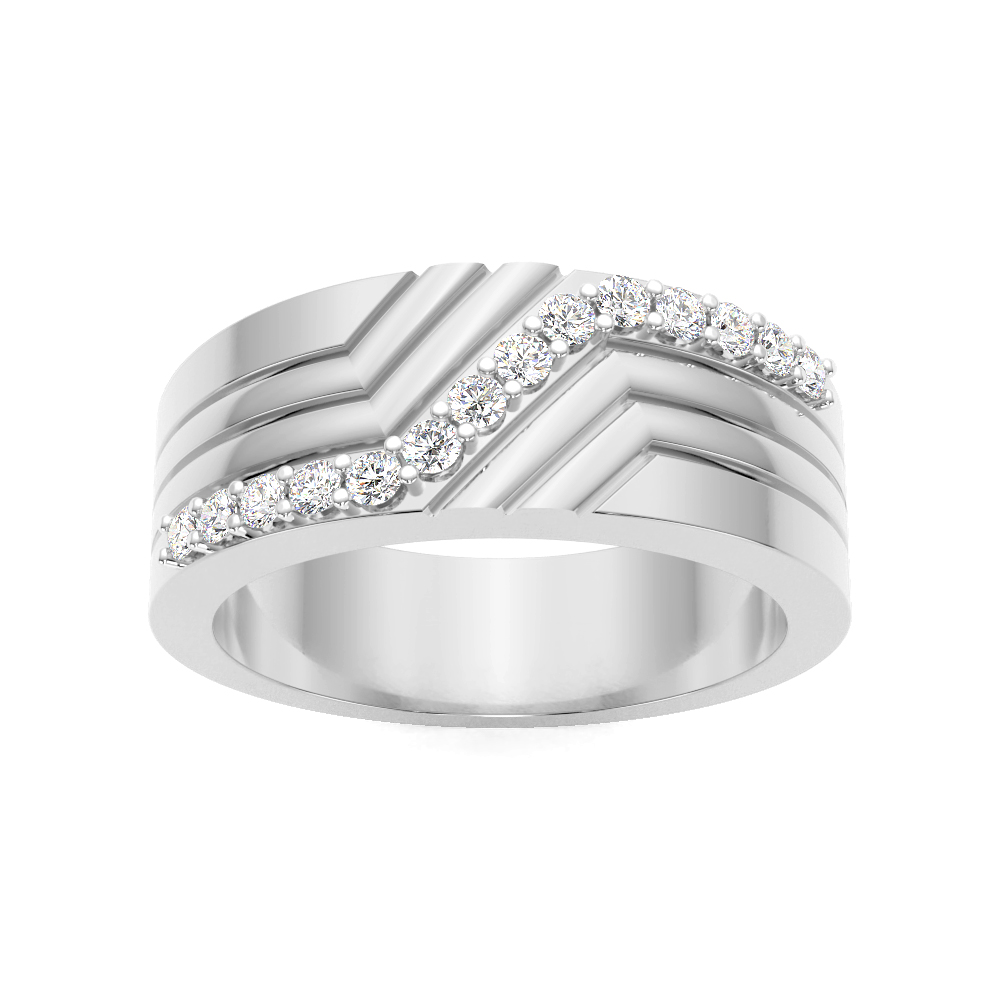 Upwards Diamond BandWedding Rings