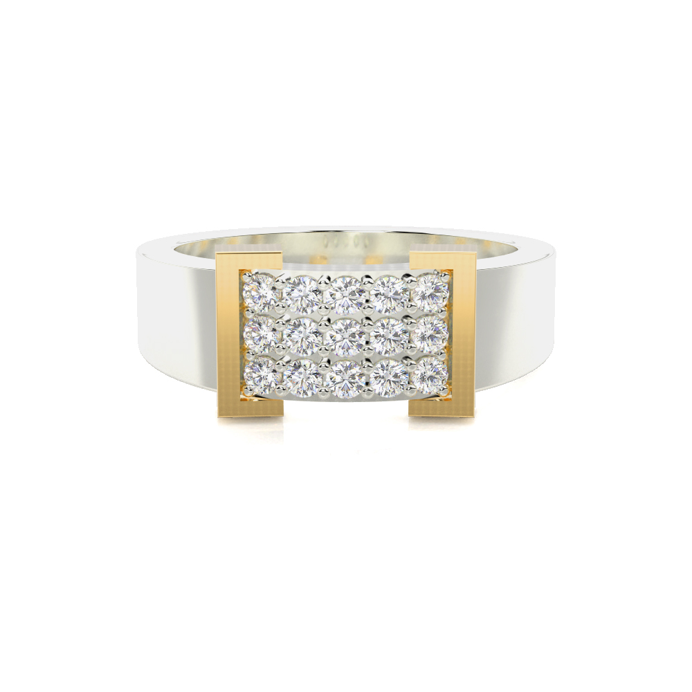 Collier Diamond Ring For Him