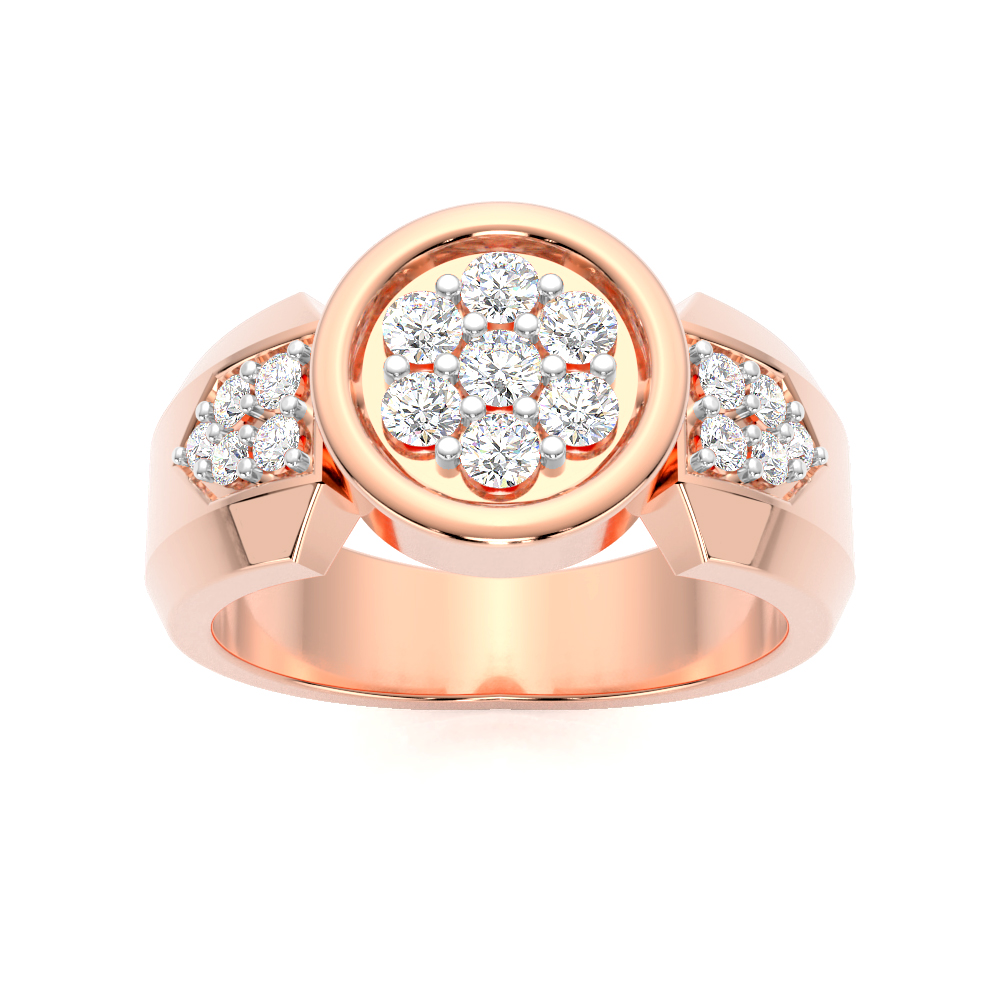Round Diamond Ring For MenMen Diamond Rings
